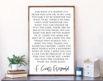 Fitzgerald Quote | Etsy