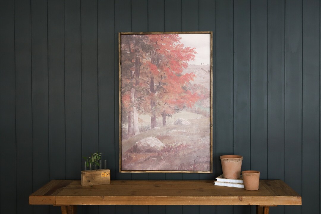 Vintage Fall Wall Art Fall Landscape Wall Art Fall Wall Decor