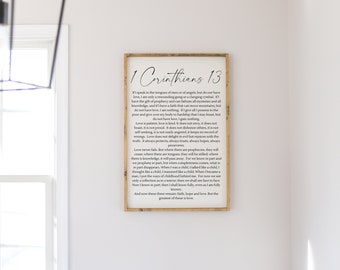 1 Corinthians 13 Sign | The Love Chapter Sign | Christian Wall Decor | Scripture Sign