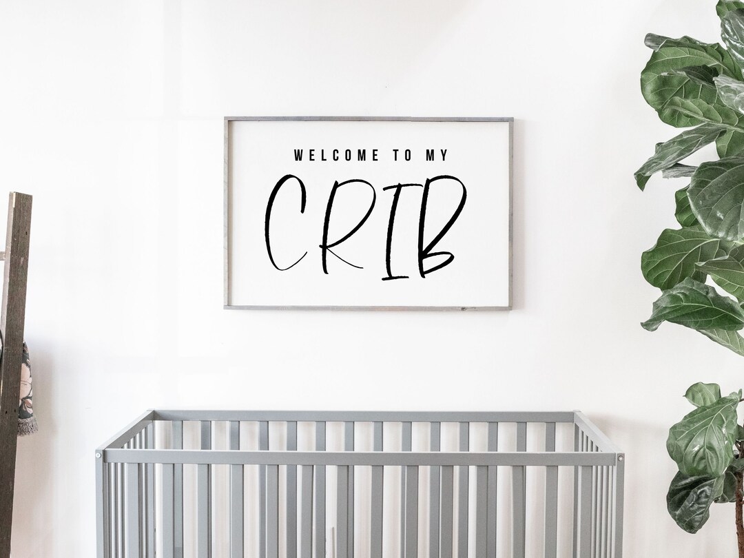 to My Crib Sign Nursery Wall Decor Above the Crib Sign Decor