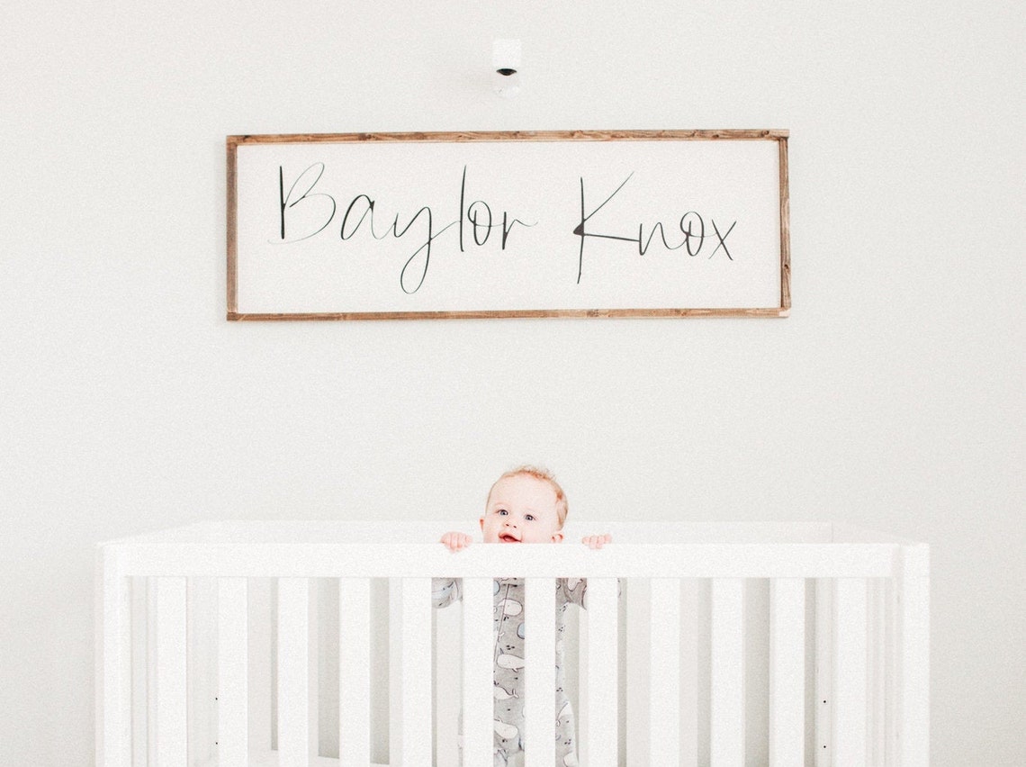 Above the Crib Decor Boy Nursery Decor Boy Name Sign Etsy