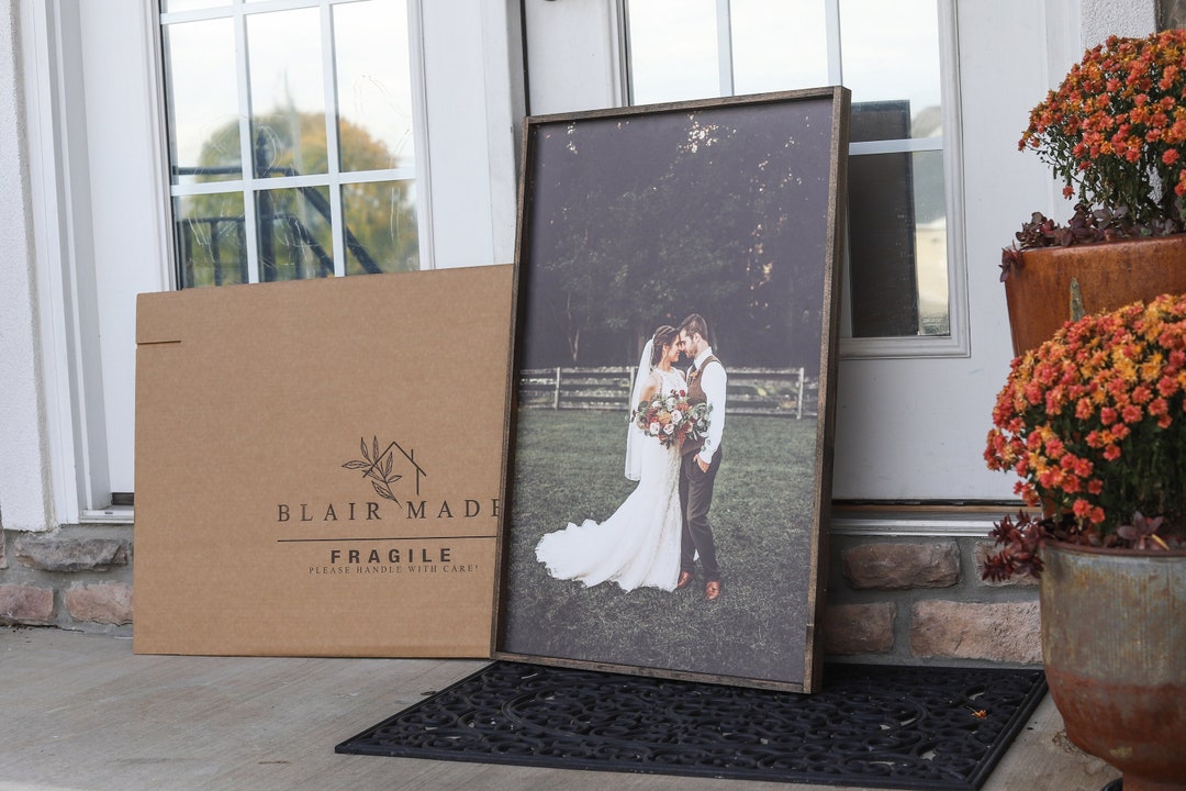 Photo Wood Framed Sign | Wood Framed Picture Signs | Family Photo ...
