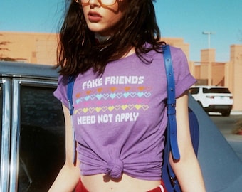 Fake Friends | Top Knot Goods 70s Vintage Inspired Retro California Purple Graphic T-shirt