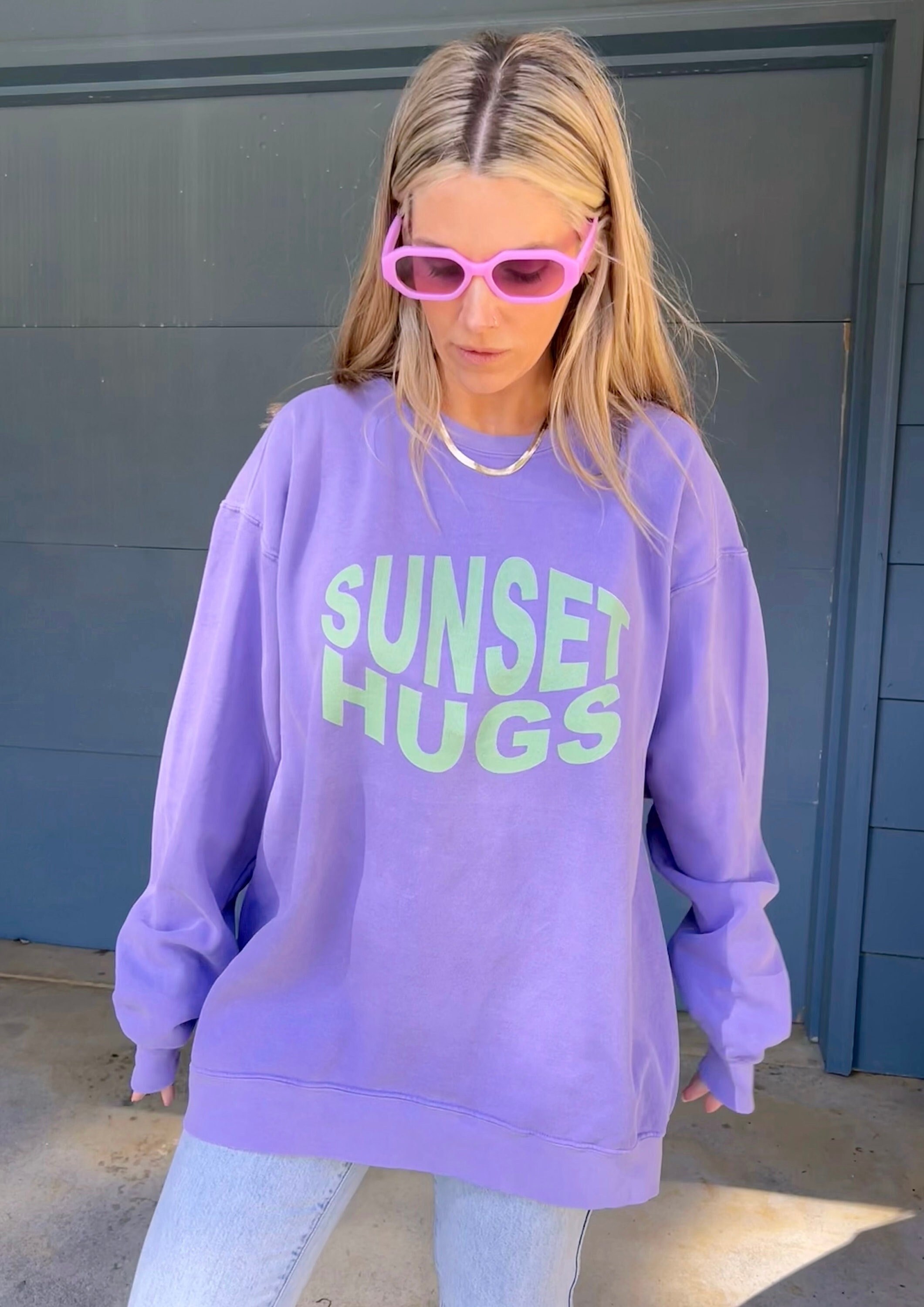 SUNSET HUGS Sweatshirt 70s Vintage Inspired Tshirt With - Etsy