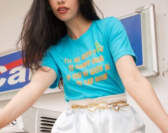 Happy Hour | Top Knot Goods Vintage 70s Inspired Drinking Emo Graphic T-shirt