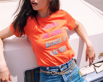 I Forgive The World Because It Has You | Top Knot Goods Vintage 70s Inspired Women's Emo Graphic T-shirt