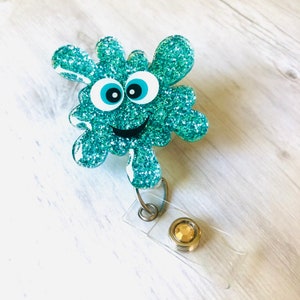 Medical Badge Reel, Glitter Badge Reel, Germ Badge Reel, RN Badge Reel, Nurse Graduation Gift, Pediatric Nurse Badge Reel