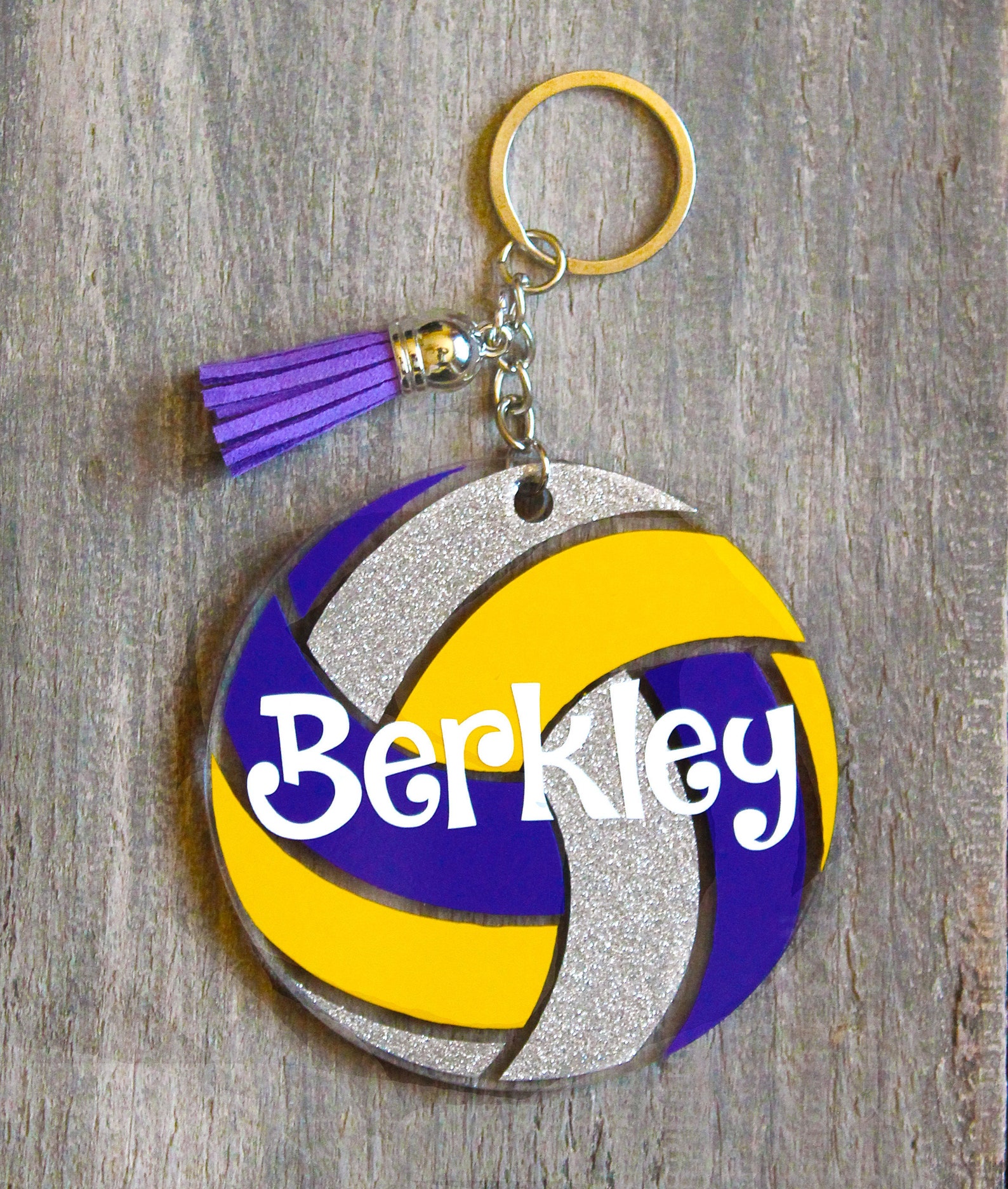 Volleyball Keychain Volleyball Bag Tag Volleyball Coach Etsy