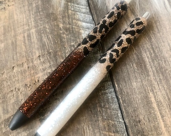Leopard Glitter InkJoy Gel Pen: Refillable Epoxy Pen