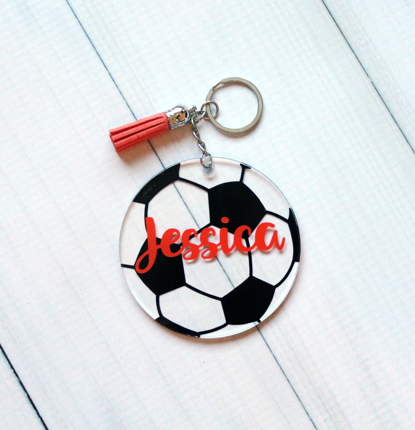 Personalized Soccer Gift Soccer Keychain Soccer Bag Tag Etsy