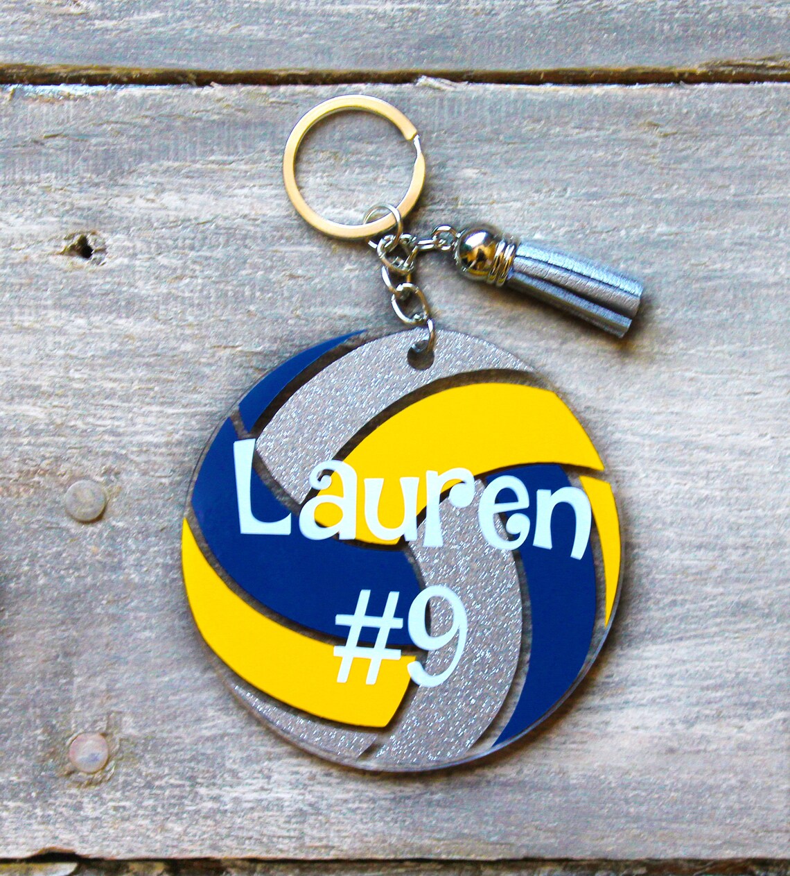 Volleyball Keychain Volleyball Bag Tag Volleyball Coach Etsy