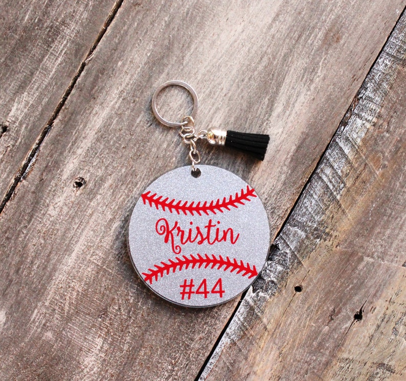 Personalized softball gift Softball keychain Softball bag Etsy