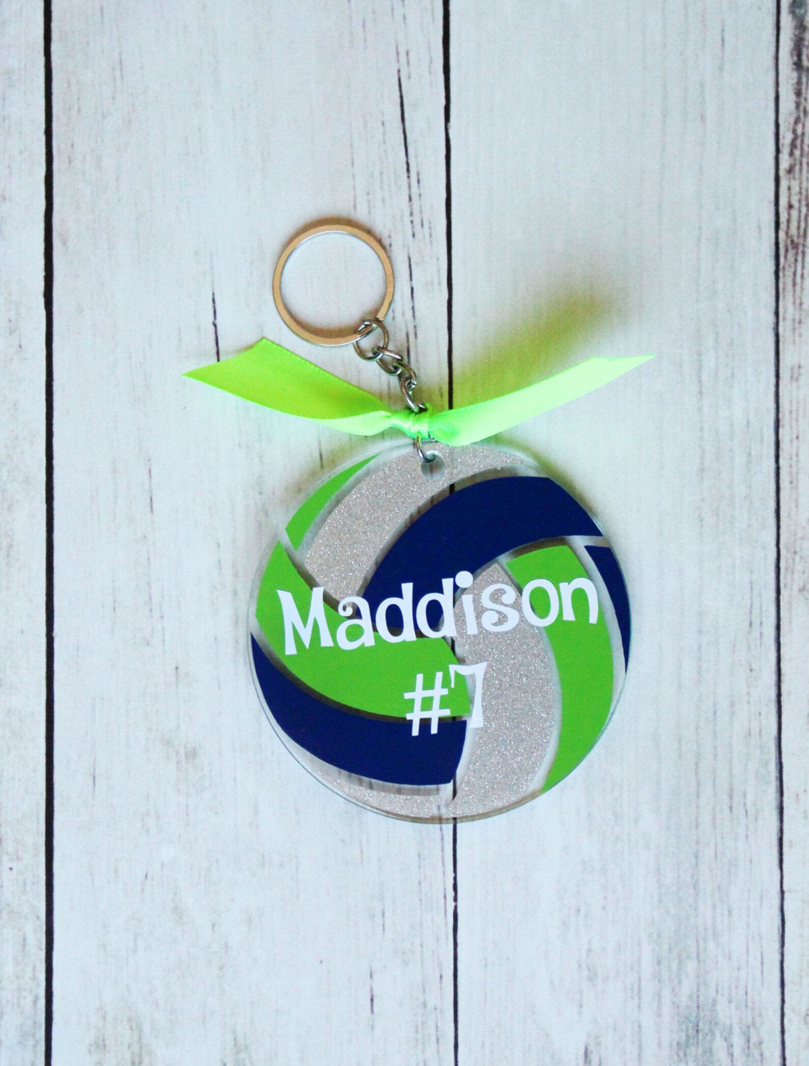 Personalized Volleyball Keychain Volleyball Team Gift Etsy