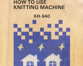 Knitting Machine PDF instruction manual electronic Brother KH 930 940 digital download vintage tutorial ebook guide book knitter KH940 KH930
