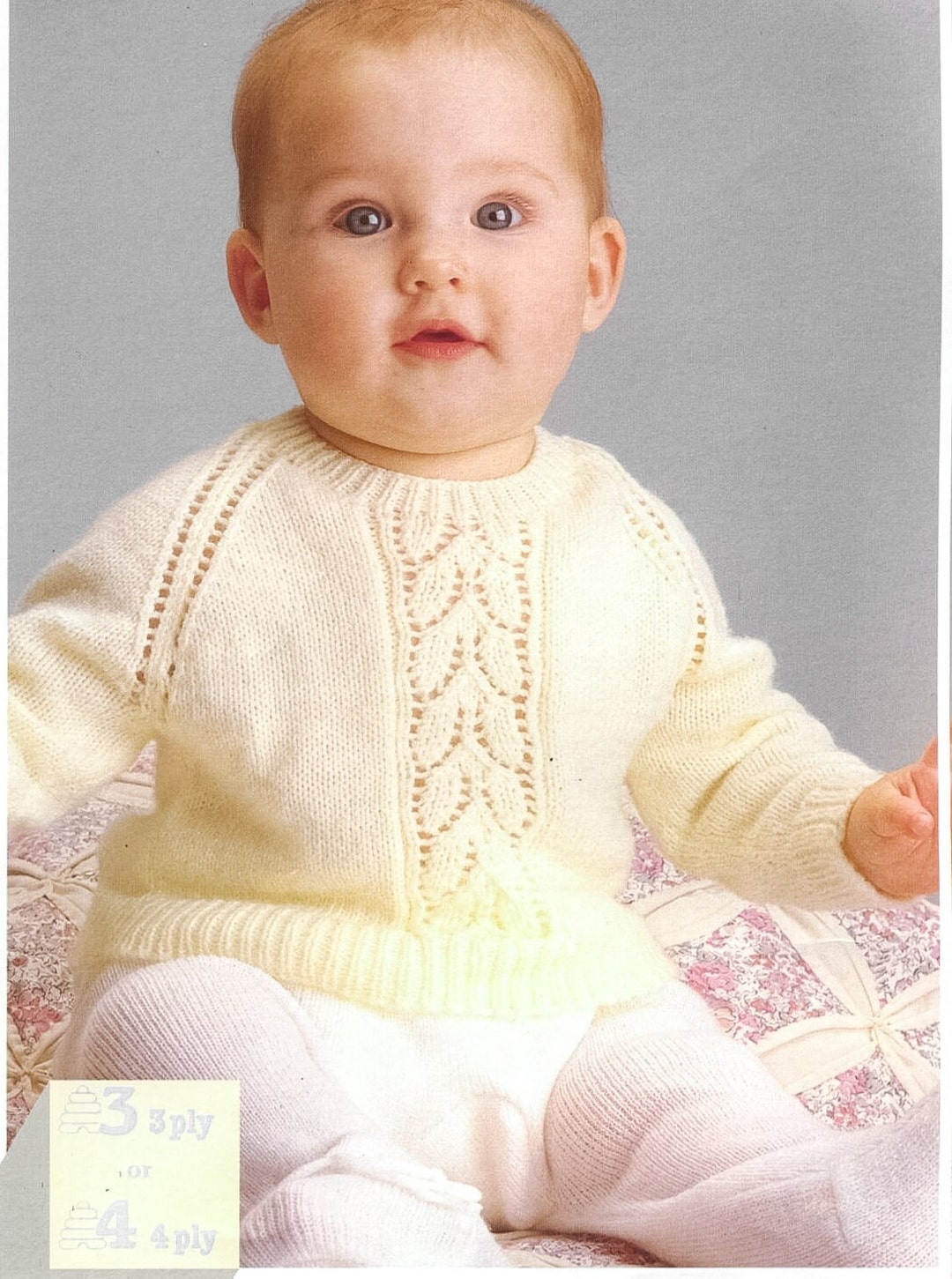 Maglione per neonati lavorato a maglia PDF modello per maglieria