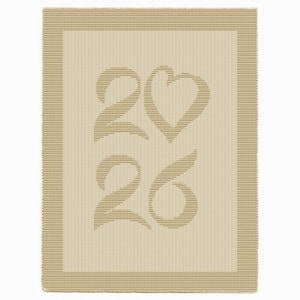Knitting Pattern 2026 blanket Knit-Purl only, Baby Born in 2026 motif easy beginner first newborn keepsake throw personalized crib bedspread