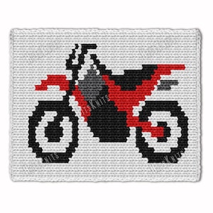 Wzór na kocyk do robienia na drutach dla dzieci, schemat motocykla, gruba dzianina, afgański koc do motocrossu, ręcznie robiony na drutach, mata do zabawy na motocyklu