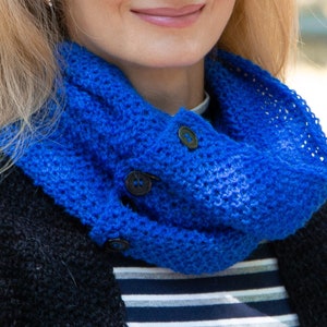 KNITTING PATTERN alpaca scarf pdf pattern button neck warmer winter knitted cowl pattern women wool scarf digital download lightweight scarf