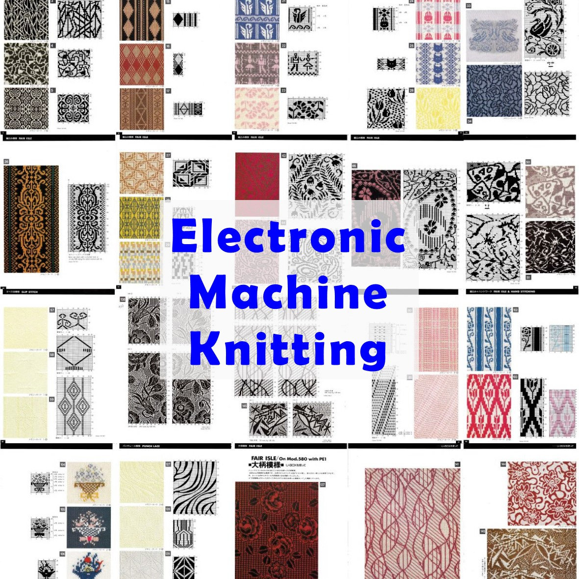 Machine Knitting Electronic Charts Schemes Diagrams Patterns Fair