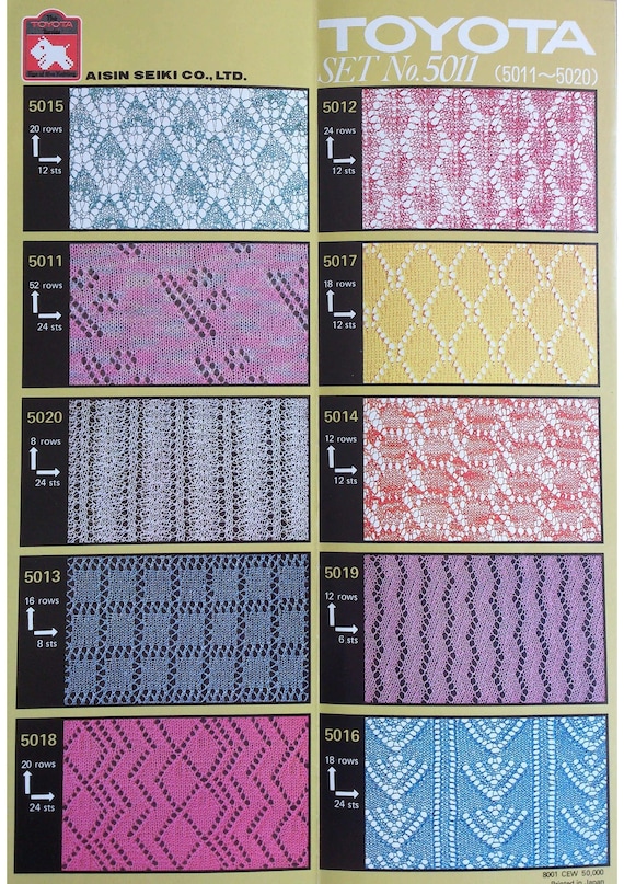 PDF Set of 10 Punch Cards Toyota Singer Punchcards 24