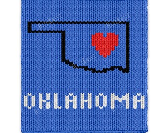 Love Oklahoma Chunky Blanket, Heart finger knitting pattern, jumbo yarn knit throw tutorial
