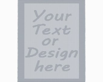 Patrón personalizado para manta de punto y revés: diseño de punto personalizado con tu texto o imagen.