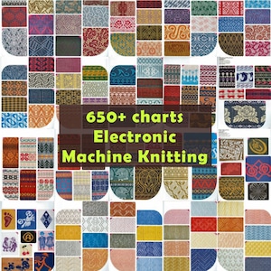 Stitch World Pattern Book III +650 grafici PDF macchina elettronica per maglieria Fair Isle pizzo jacquard tuck diagrammi e schemi ebook vintage