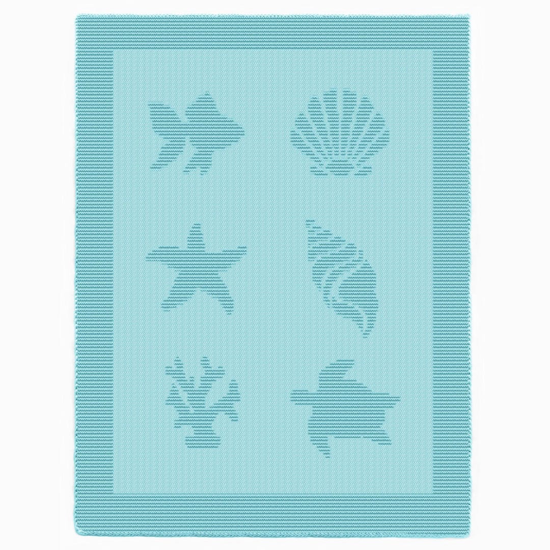 Sea Blanket Knitting Pattern - Knit & Purl Only - Coastal Motifs Easy ...