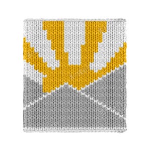 Kids Finger Blanket - Knitting Pattern PDF - Chunky Sunshine mountains abstract landscape afghan