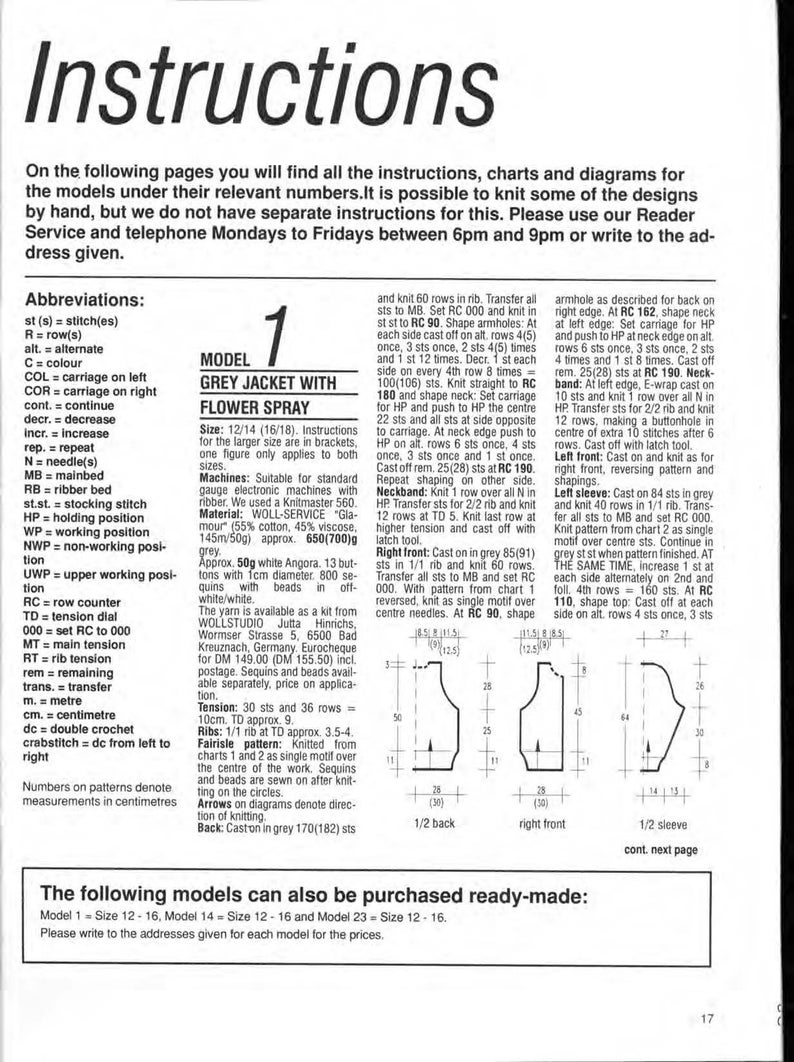 Big womens collection 31 machine knitting patterns knit pullovers standard gauge punchcards/electronic Singer, Brother, Passap, Knitmaster image 9