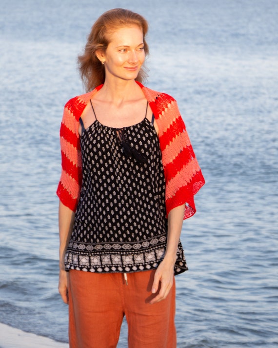 KNITTING PATTERN Knit Bolero Shrug PDF Pattern Hand Knitted Jacket 