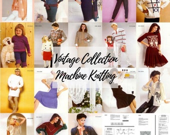 Vintage Magazine "Modern Knitting" for Knitmaster Knitting Machines 18 knit patterns PDF childs womens mens sweaters pullover dresses skirts