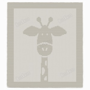 Funny Giraffe Baby Blanket - Easy Knitting Pattern - Knit & Purl Only - Newborn afghan - PDF file - Digital Download