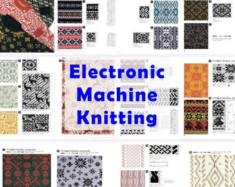 Machine knitting electronic charts schemes diagrams patterns fair isle &quot;New electronic pattern Book&quot; Silver Reed Knitmaster Brother Singer