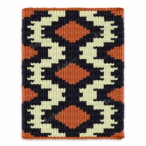 Snake Boho Chunky Blanket - Hand / Finger Knitting Pattern - PDF Knit Kids Color work afghan Super Bulky Jumbo 7 yarn throw