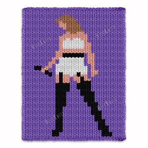 チャンキーブランケット編み図 - ニットブランケットインターシアアイコニックガールポップパフォーマーアフガン - カラーワークバルキーハンドフィンガースロー