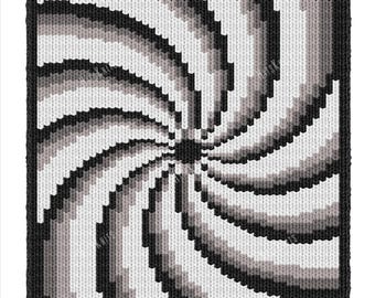 Swirl Spiral Chunky Blanket - XLarge 50 stitches × 100 rows - for finger knitting
