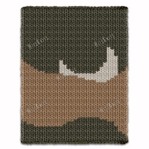 Chunky Knitting Pattern - Moon Knit Blanket Desert Sand Dunes Scenery Landscape knit duvet afghan rug Bulky Jumbo 7 yarn super finger throw