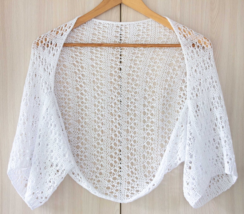 KNITTING PATTERN Summer Knit Shrug PDF Tutorial Pattern Lace Etsy