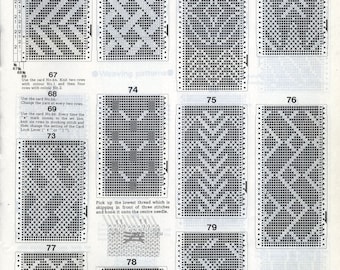 PDF eBook 150+ punchcards "Bulky stitch patterns book" 50 pages of punch cards fair isle intarsia single motifs vintage brother knitmaster