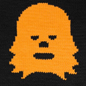 Star Wars Chewbacca-breikaart - digitale download pdf - intarsia, dubbele steek, breipatroon, grafiek en schriftelijke instructies