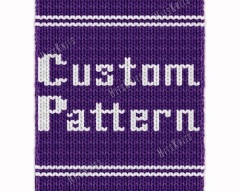 Custom Finger Knitting Pattern PDF, Personalized Knit Kids Blanket, Bulky Jumbo 7 yarn super chunky crib throw afghan baby toddler child