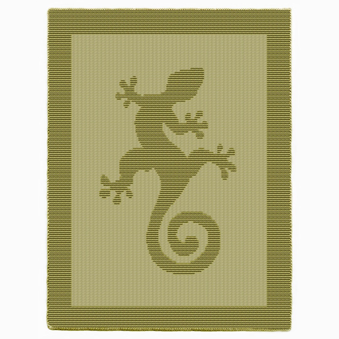 Lizard Blanket Knitting Pattern - Knit & Purl Only Motif Laphgan ...