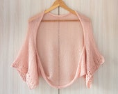 KNITTING PATTERN summer open jacket beginner pdf pattern knit cotton bolero plus size loose cardigan women shrug sweater lace wedding bolero