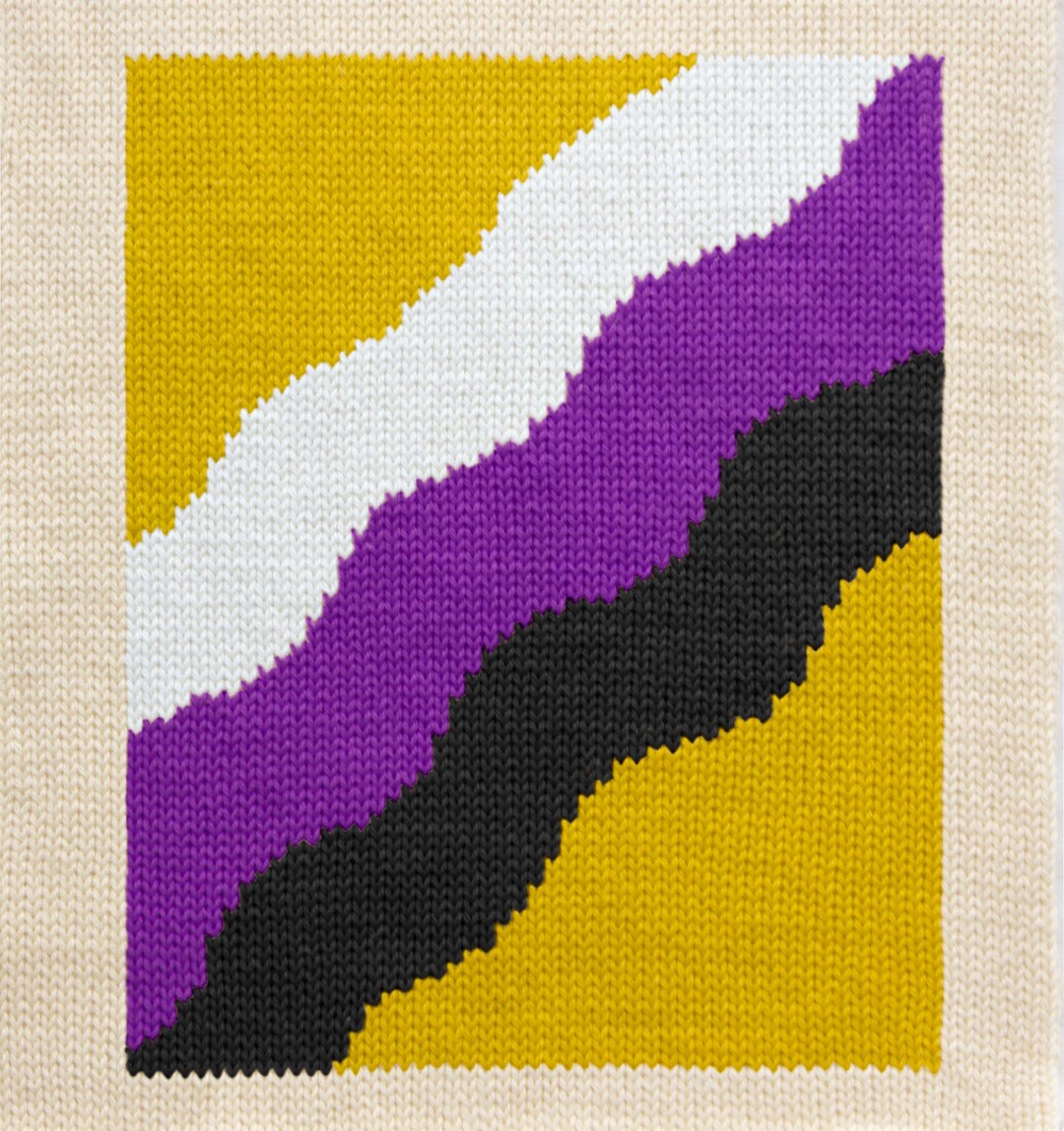Abstract Waves Knitting Chart - Non-binary Shades LGBTQ+ Pride Projects ...