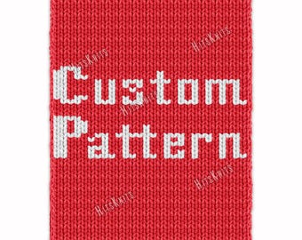 Custom Finger Knitting Pattern PDF, Personalized Knit Kids Blanket, Bulky Jumbo 7 yarn super chunky crib throw afghan baby toddler child