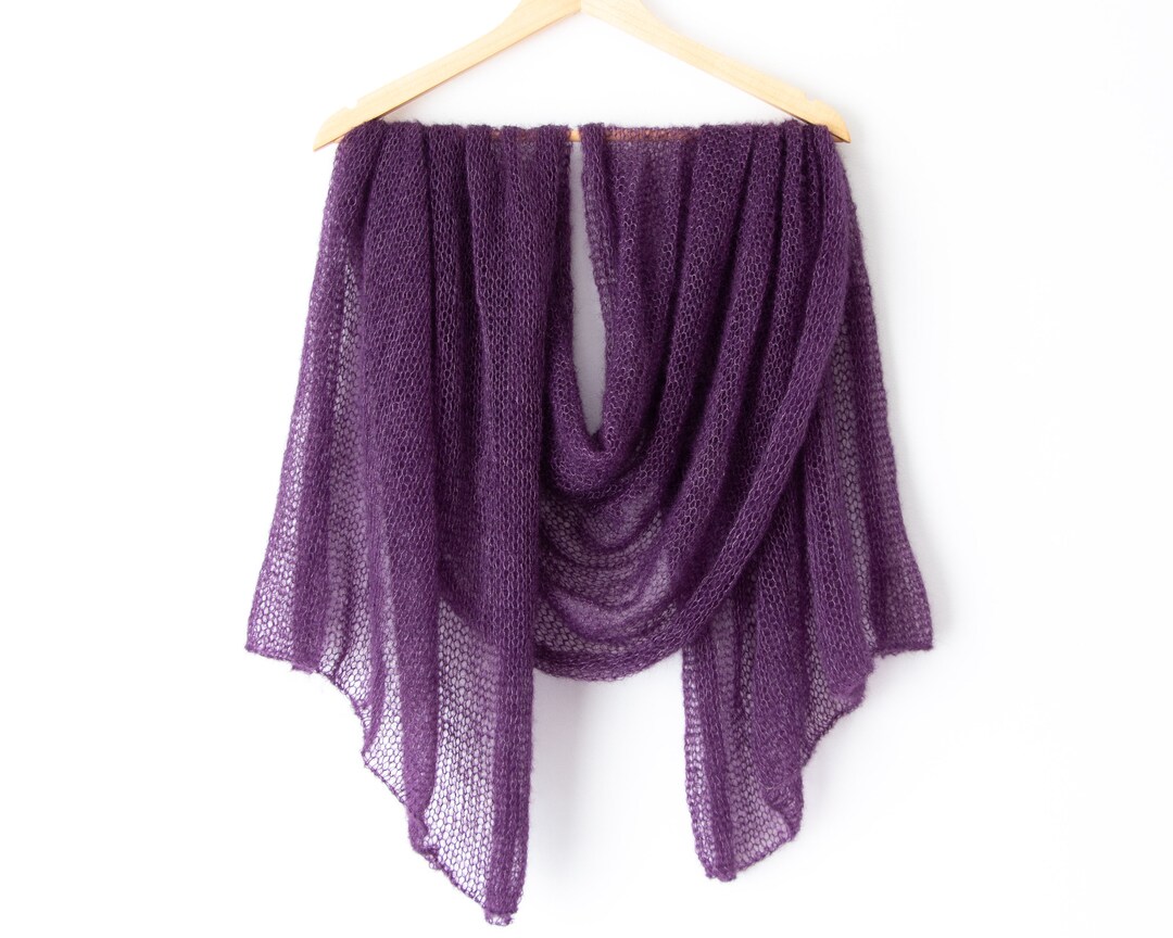 KNITTING PATTERN Knit Mohair Scarf Pdf Pattern Ivory Wedding Wrap ...