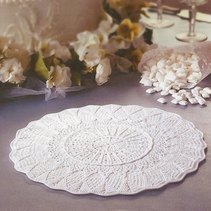 Crochet pattern lace crochet doily cotton bedspread thread PDF instant download home decor wedding decorations table placemat luncheon mat image 1