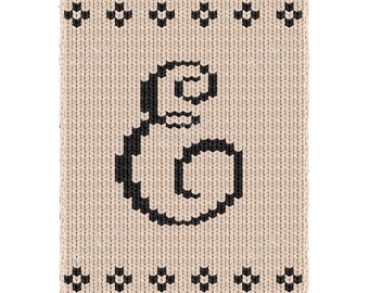 Deken met monogram letter E, breipatroon voor weefgetouw en vingerbreien, dikke jumbo deken met initialen, breipatroon voor een deken met cursief schrift, gepersonaliseerd