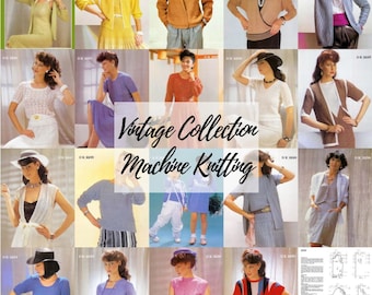 Vintage Magazine "Modern Knitting" for Knitmaster Knitting Machines 19 patterns PDF of womens kids cardigans sweaters pullovers vest dress